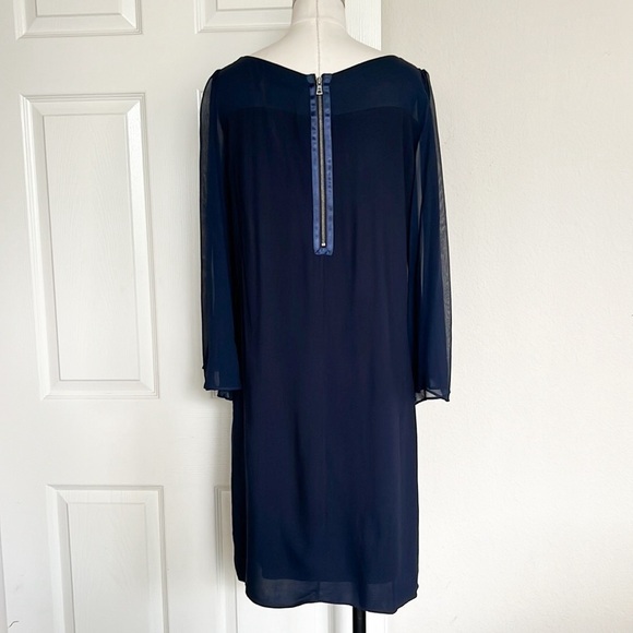 Alice + Olivia Odette Flutter Sleeve Navy Dress - Picture 8 of 8